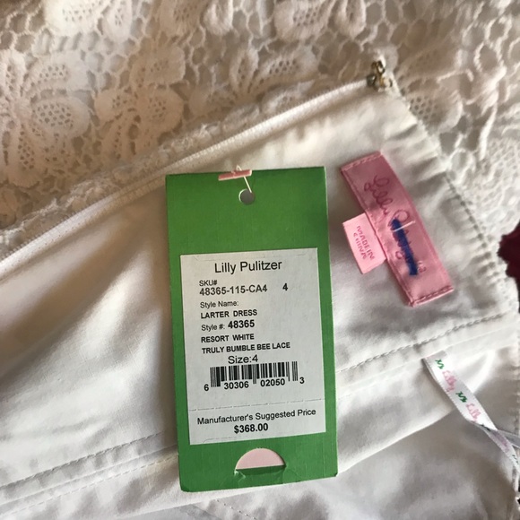 NWT Strapless Lace & Pearl Mini Dress - Picture 4 of 5